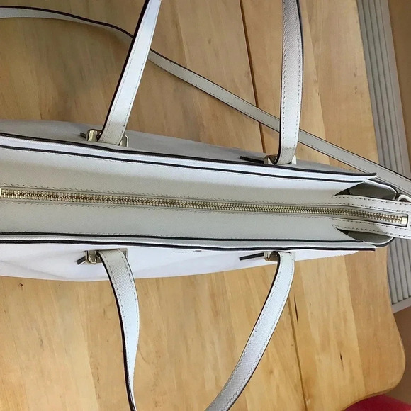 KATE SPADE Bright White Large Saffiano Leather Satchel - Picture 5 of 16